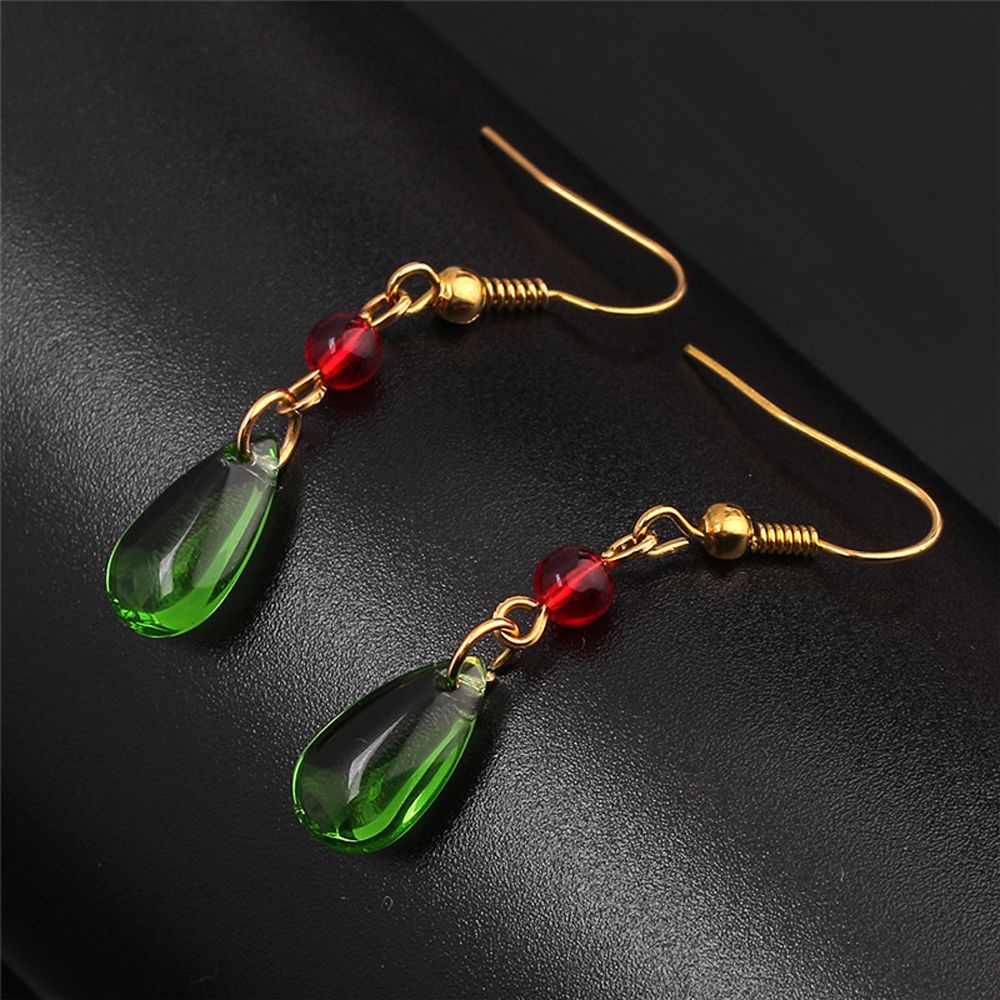 Needway  Women Anime Earrings Fashion Drop Earring Necklace Dangle Earrings Howl's Moving Castle Girl Japanese Cosplay Jewelry Green Anime Cosplay Props