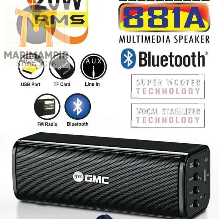 Marimampir Speaker Bluetooth Portable GMC 881A speaker bluetooth music box suara mantap