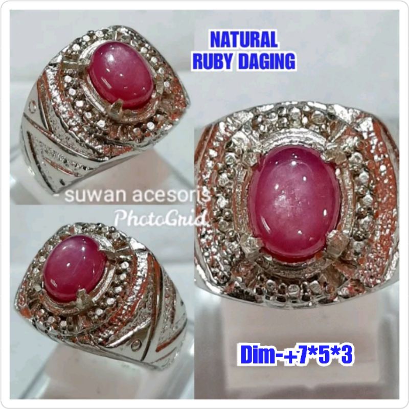 BATU PERMATA RUBY DAGING RUBY TANZANIA ASLI ASLI NATURAL