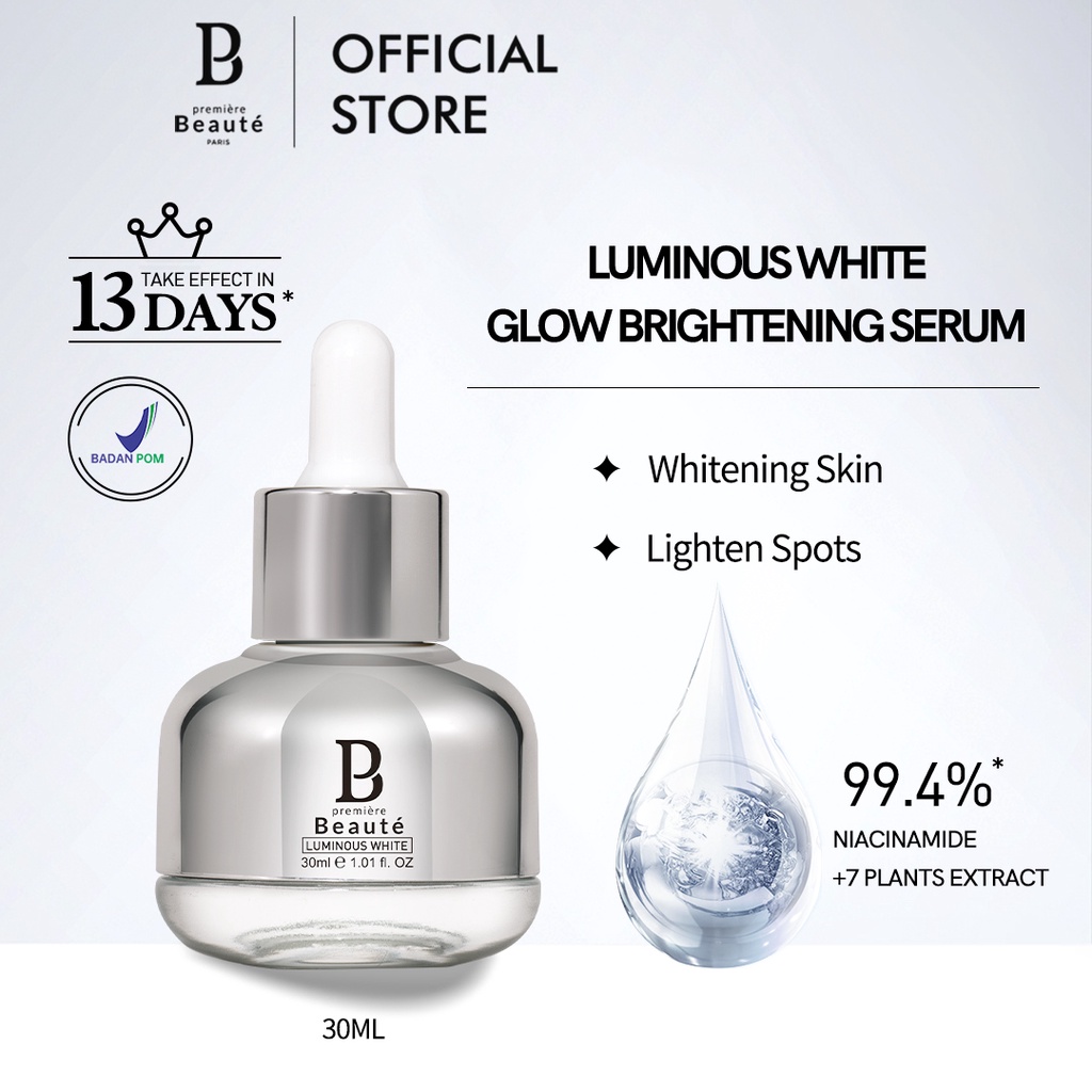 Premiere Beaute Luminous White Glow Brightening Whitening Serum 30ml BPOM