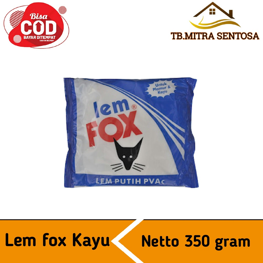 

Lem fox putih 350 gram kemasan plastik biru sachet saset Refil 350 gram