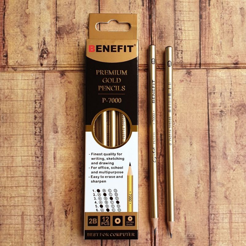 

Pensil - Pencil Benefit Premium Gold P-7000 - Pencil 2B for computer