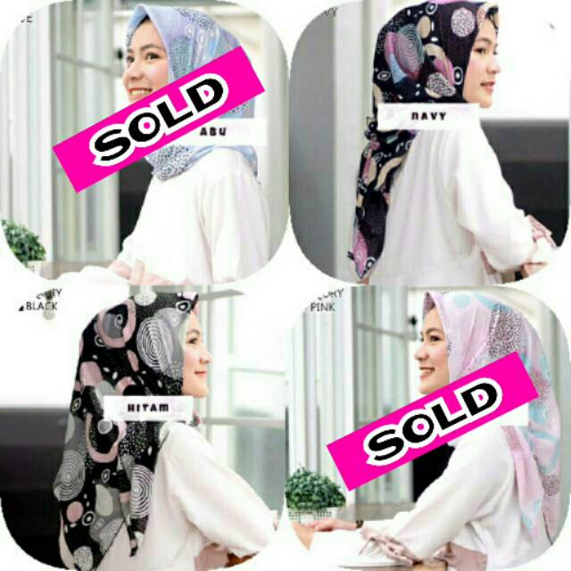 Jilbab chiffon fine japan / viney / pollycoton