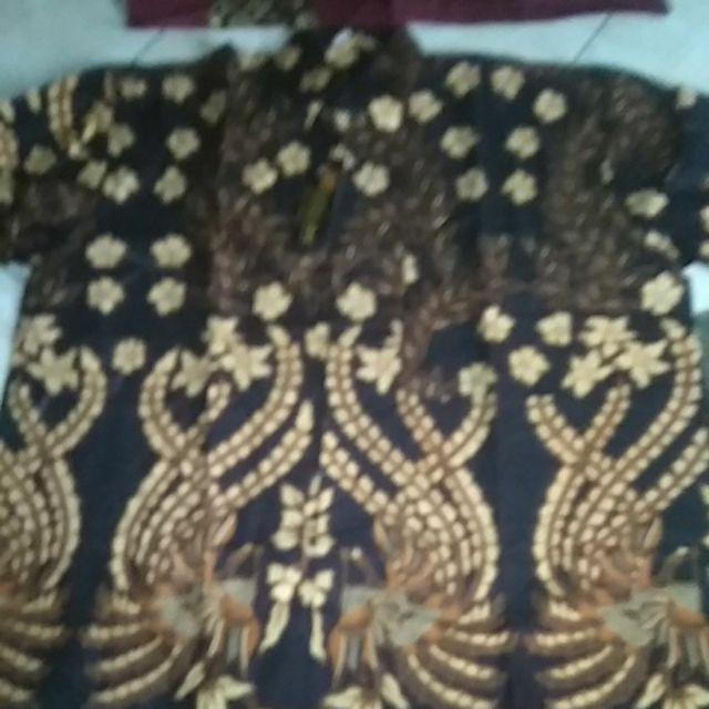 Nabila Batik Jumbo M / 10xl Kemeja Lengan Pendek Motif Ulir Murah Batik Jumbo