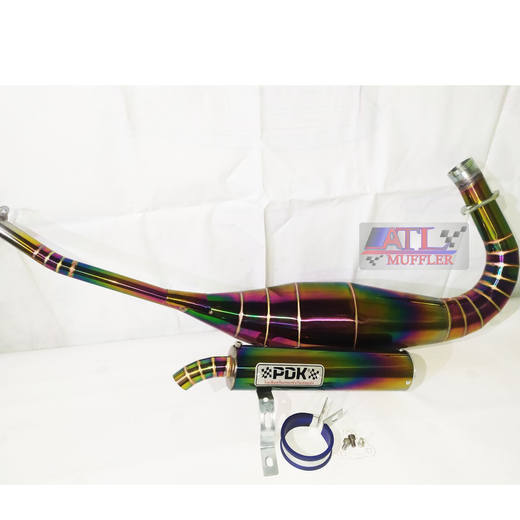 KNALPOT NINJA PDK FULL PELANGI MODEL STANDAR  NINJA 150 R RR SS FULL STAINLESS ANTI KARAT