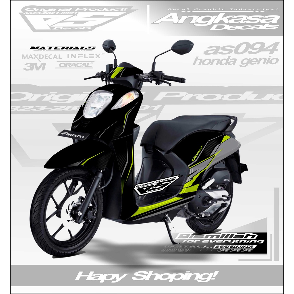 AS094 DECALS STIKER FULLBODY CUSTOM MOTOR HONDA GENIO