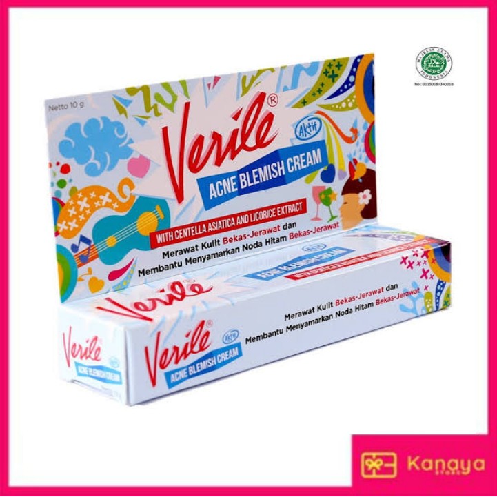 (BISA COD) Verile Acne Blemish Cream 10 gr Obat Bekas Jerawat