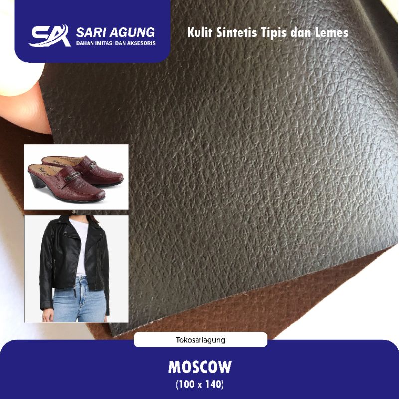 MOSCOW (METER) BAHAN KULIT SINTETIS TIPIS IMITASI OSCAR