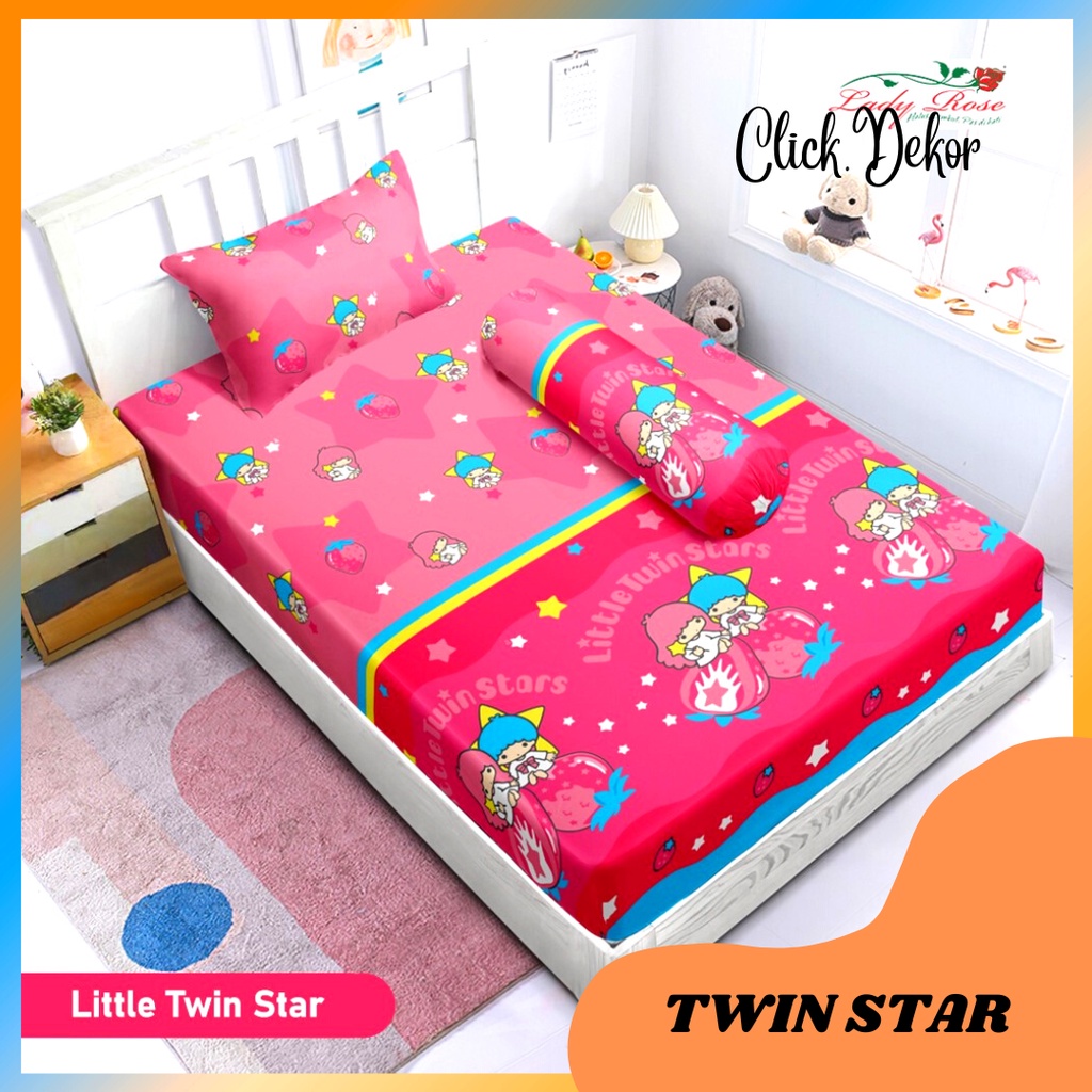SPREI LADY ROSE SINGLE 120X200 NO 3 TWIN STAR SEPRAI LADYROSE TERBARU SEPREI KARAKTER KARTUN SPERI T