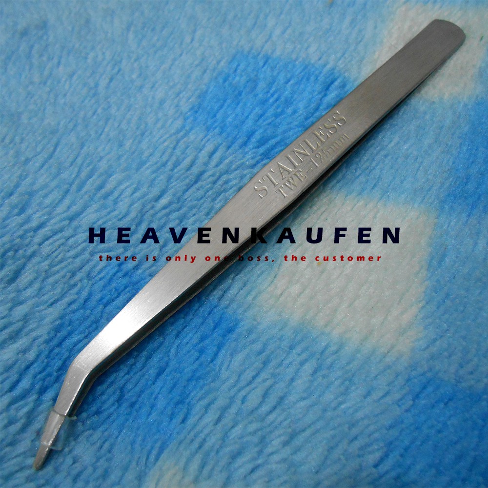 Pinset Stainless Steel 12,5 cm Ujung Melengkung Murah