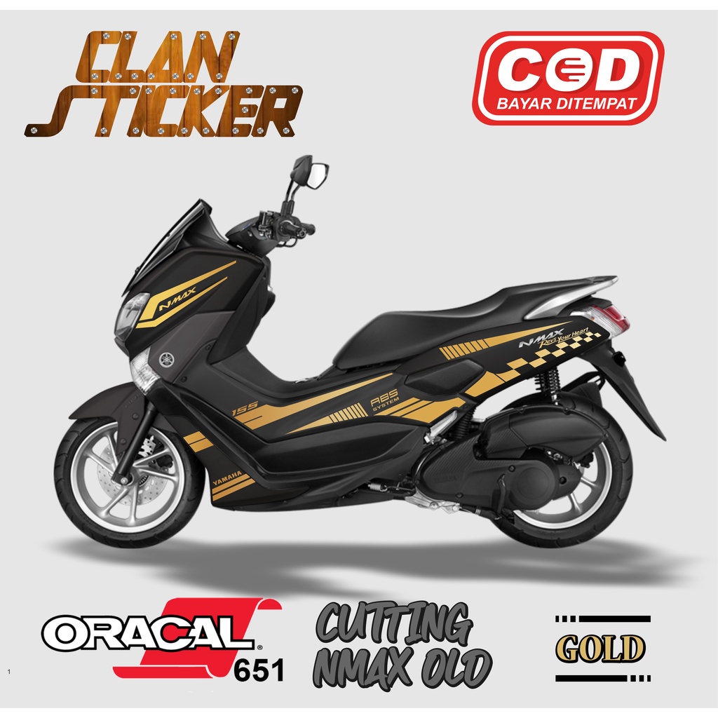 Cutting Sticker Yamaha Nmax Lama 155 Stiker Striping Old 2015 - 2019 Lis Body Strip 16 Aksesoris Mot