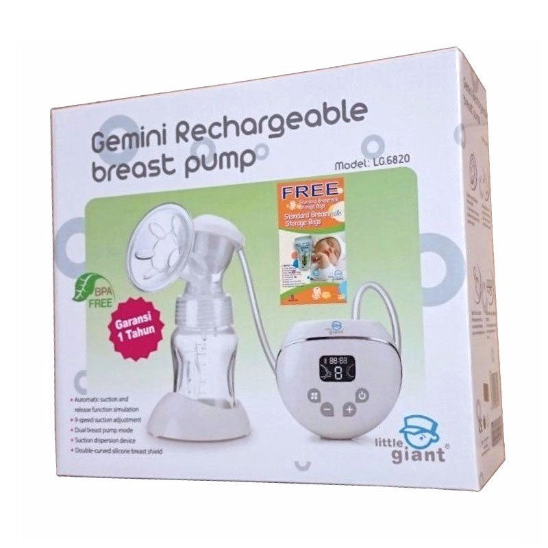 Little Giant Gemini Rechargeable Breastpump Pompa Asi Elektrik Murah