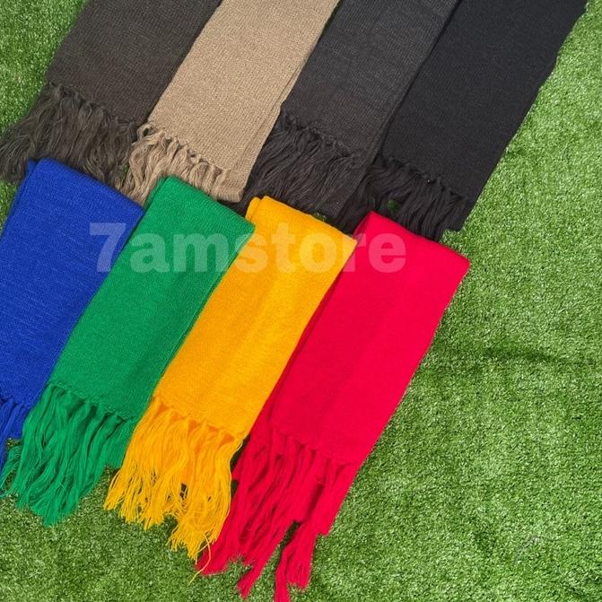 ☉ Syal Rajut Pria / Wanita Dewasa Polos ❃