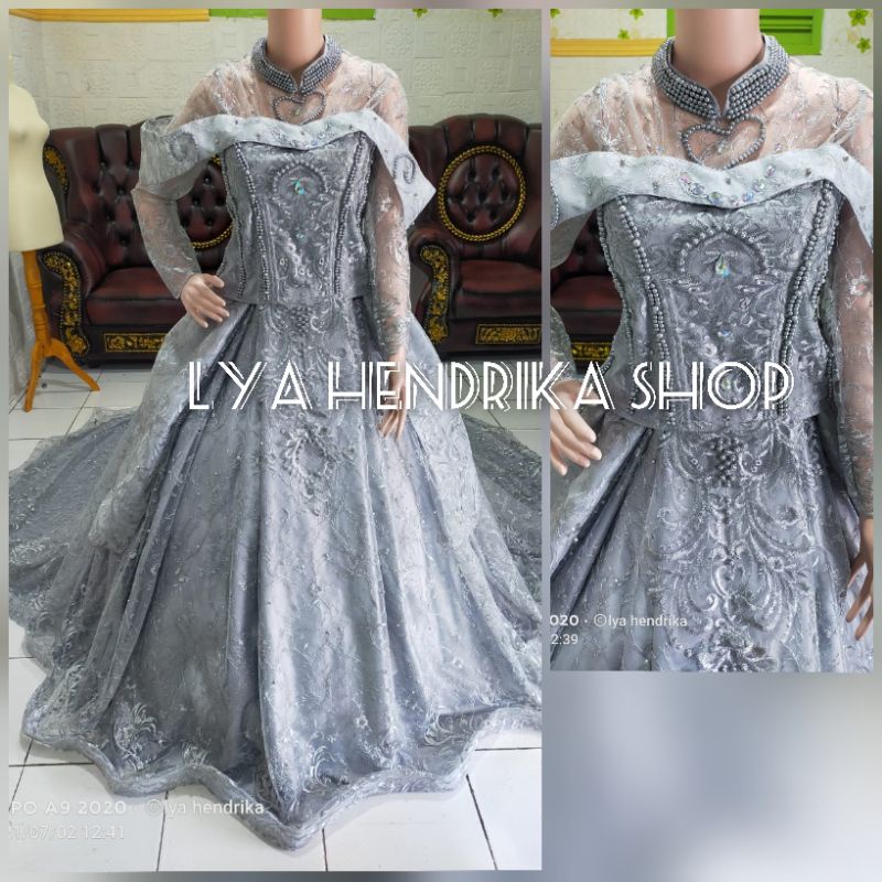 GAUN PENGANTIN BALLGOWN CANDY PEPLUM MEWAH