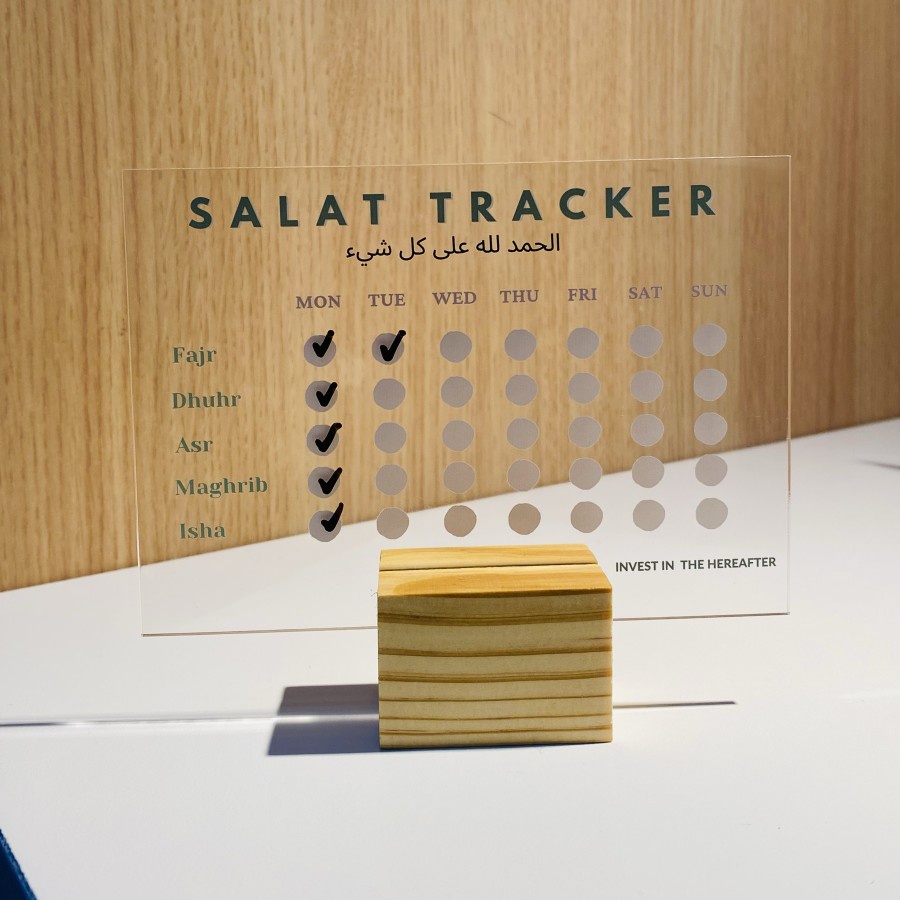 

Salat Tracker Habit Tracker Acrylic Akrilik Planner Free Marker Kayu