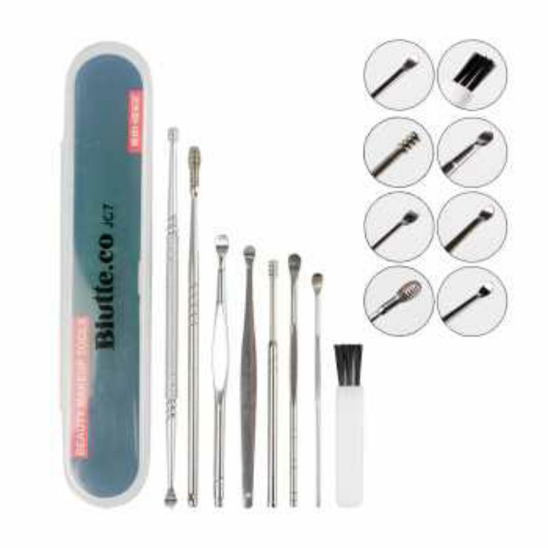 Pembersih Kotoran Telinga Stainless Korek Kuping Ear Wax Picker 7 PCS