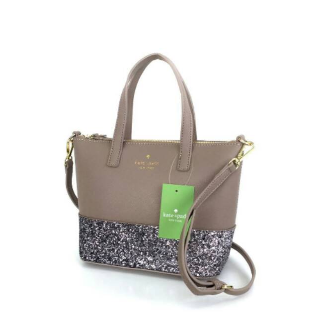 Kate Spade Greta In Glitter Satchel tas original authentic slingbag crossbody selempang