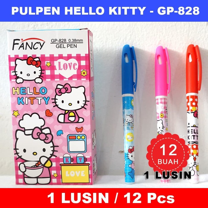 

Pulpen gel murah Hello Kitty GP-828 - 1 lusin Pen Hello Kitty GP-828
