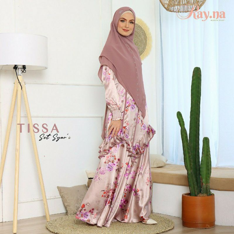 TISSA SYARI ORI RAYNA / GAMIS RAYNA / GAMIS RAYNA SET HIJAB /GAMIS BRANDED