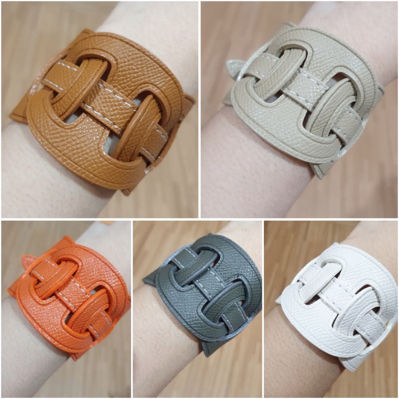 New Gelang kulit  Premium Quality Gelang tangan kulit branded band fashion import 9283