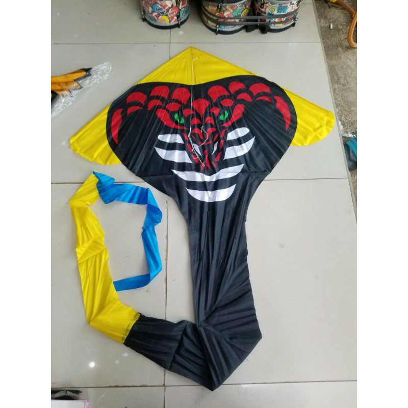 LAYANG LAYANG Kain Gambar Ular KING KOBRA / COBRA Super Jumbo Terbaru