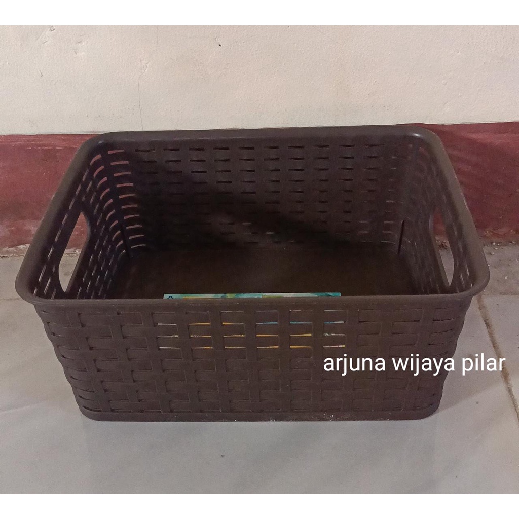 Keranjang Dorota Mini Container Serbaguna Green Leaf 3302 (size M) plastik