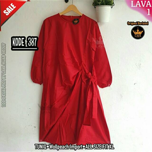 Baju Tunic merk lava 387 bahan wollcrepee