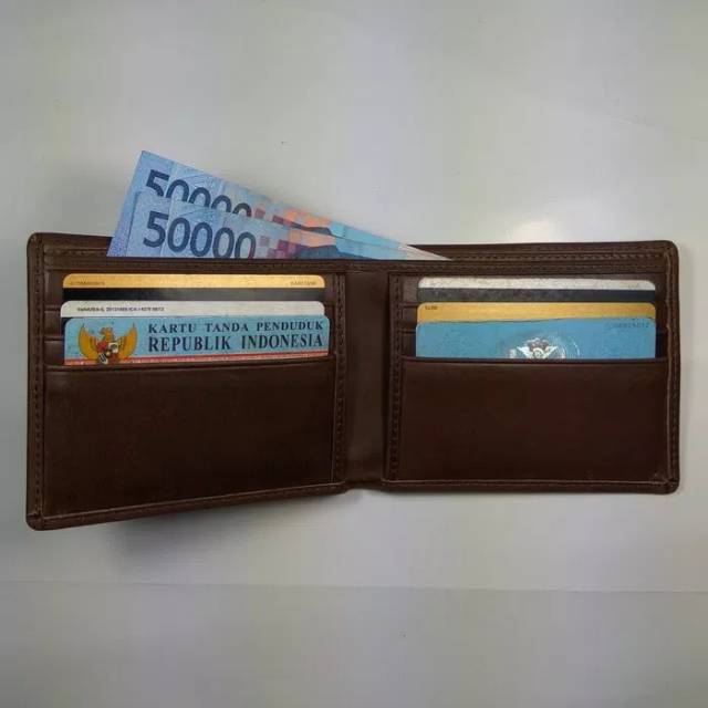 Dompet kulit cowok warna coklat