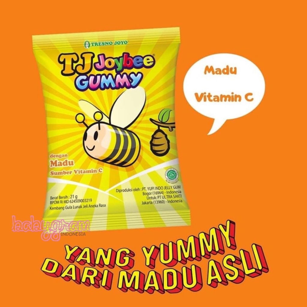 Tresno Joyo Joybee Gummy Permen Madu sachet 21gr TresnoJoyo 21 gram TJ Vitamin Multivitamin Anak