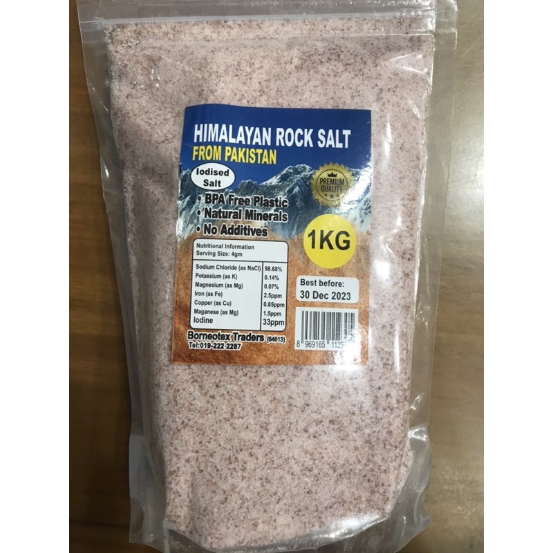 

Garam Himalaya 1kg / Pakistan Himalayan Iodised Rock Salt Premium Quality