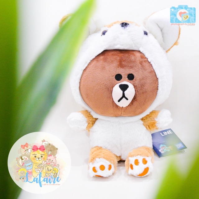 Boneka Line Friends Fox Brown (Unofficial)