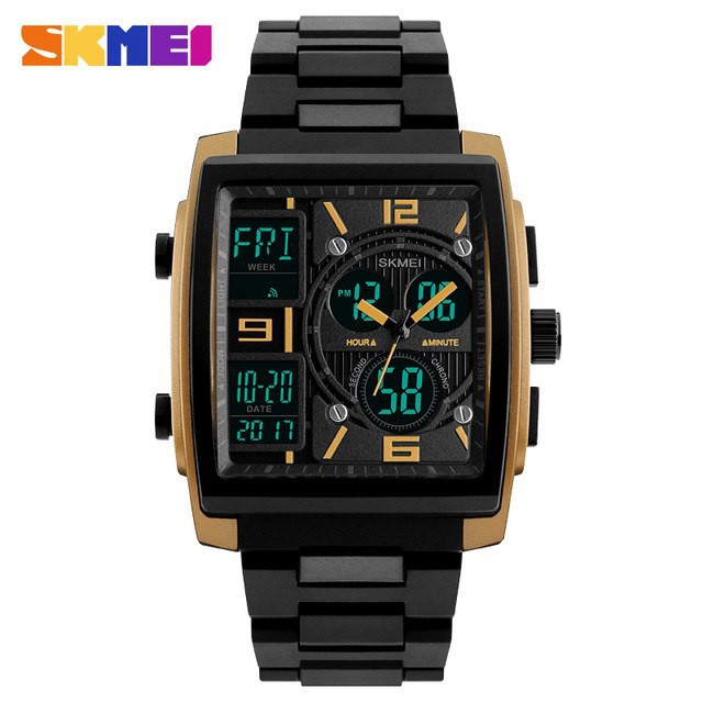 Jam Tangan Pria / SKMEI 1274 Men / Dual Time / Jam Tangan Analog Digital / SKMEI