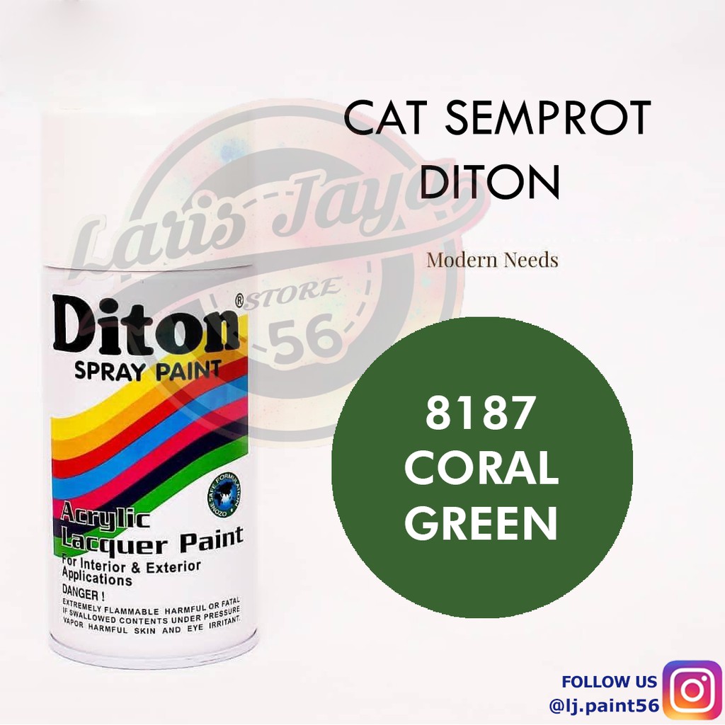 

Pilok Diton CORAL GREEN 8187 - 300cc Metallic Colours BERKUALITAS