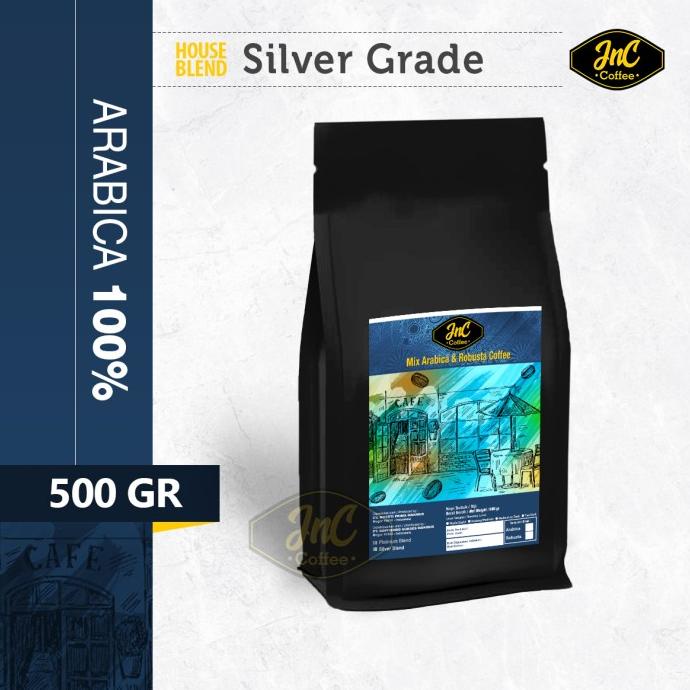 

[ COD ] JnC House Blend Silver 100% Biji Kopi Arabika 500 Gr BOOM SALE Kode 1281