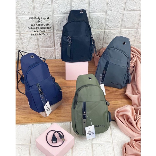 Waistbag bally Import/Waistbag cowok/tas pria/tas dada/tas selempang pria