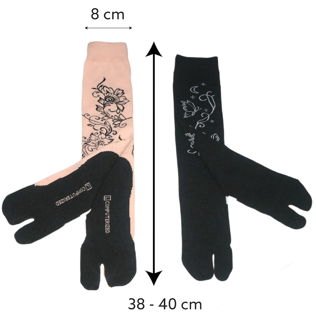 Kaos Kaki Wanita Muslimah Jempol Panjang Motif Henna Bahan Nylon