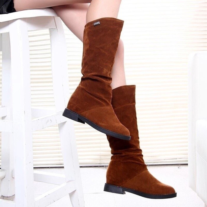 Sepatu boots sebetis musim dingin Winter knee boots calf boots women