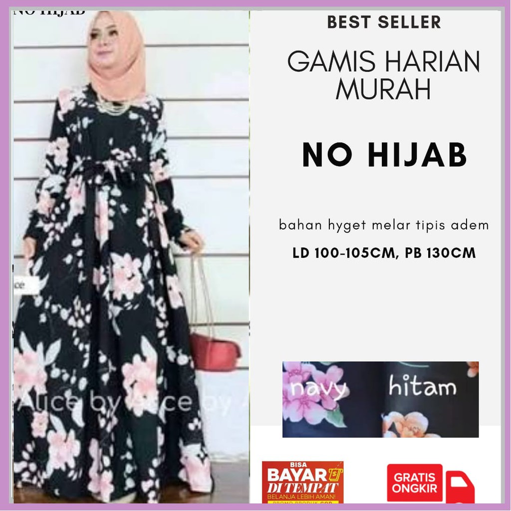 Baju Gamis Murah Harian Model Motif Terbaru Terlaris Shopee Indonesia