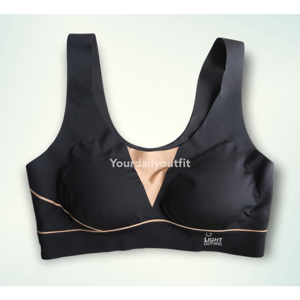 BH SPORT WANITA SEAMLESS LEMBUT / BH TANPA JAHIT IMPOR