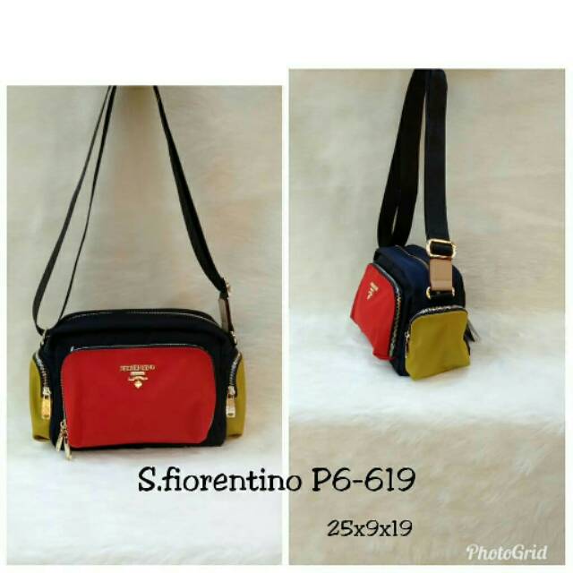 Tas wanita selempang s fiorentino p6 619 tas import fashion wanita  tas murah tas kerja bahan kanva