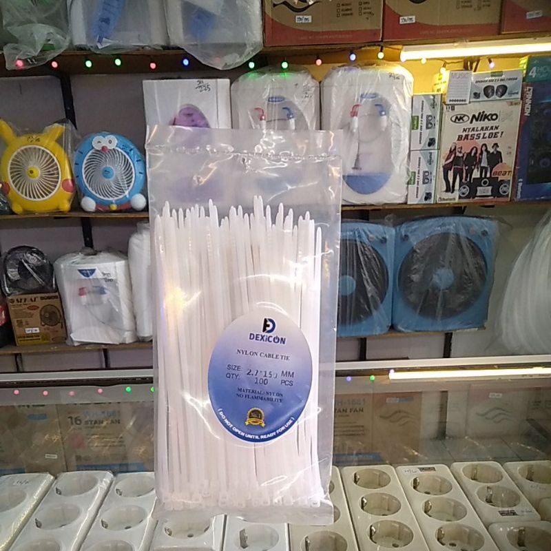 

Kabel Ties Nylon Putih DEXICON 2.7*150MM