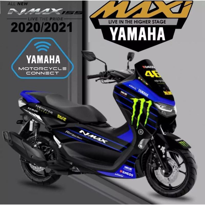 DECAL MOTOR YAMAHA NMAX 2021 MOTIF CAKAR FULL BODY