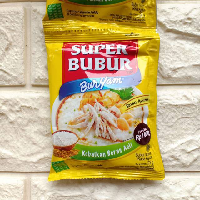 Jual Super Bubur Buryam Sachet 22gr Makanan Instan Instant Lezat Rasa