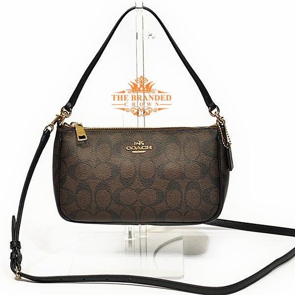 Tas Coach 58321 Signature Top Handle Pouch Mahogany