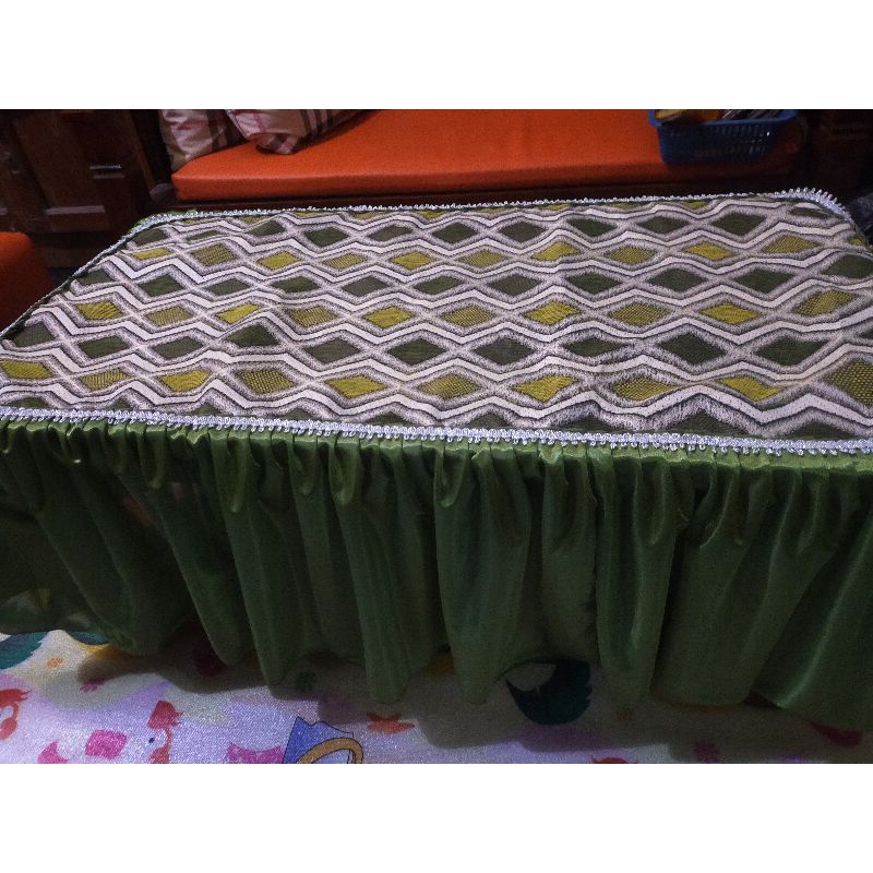 TAPLAK MEJA TAMU REMPEL BUNGA