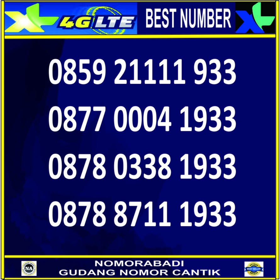 nomorcantik kartu perdana xl 4G 1933 H150