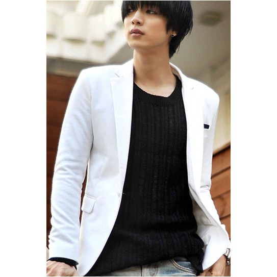 JAS PRIA TERBARU NANSUTKAI WARNA PUTIH SLIMFIT KOREA CASUAL STYLE BAHAN HIGH TWIST TEBAL