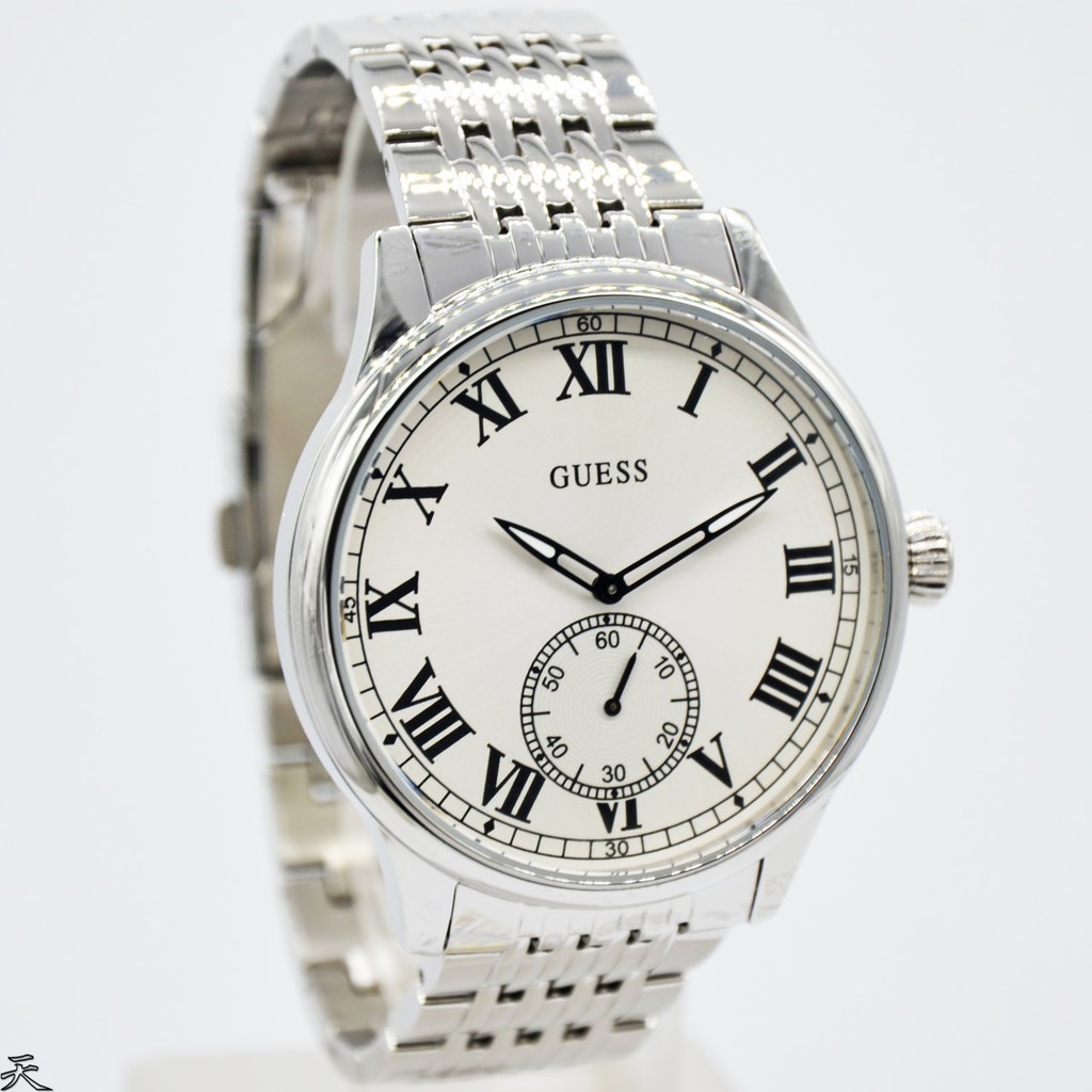 GUESS W1078G1 Cambridge - Jam Tangan Pria - Silver