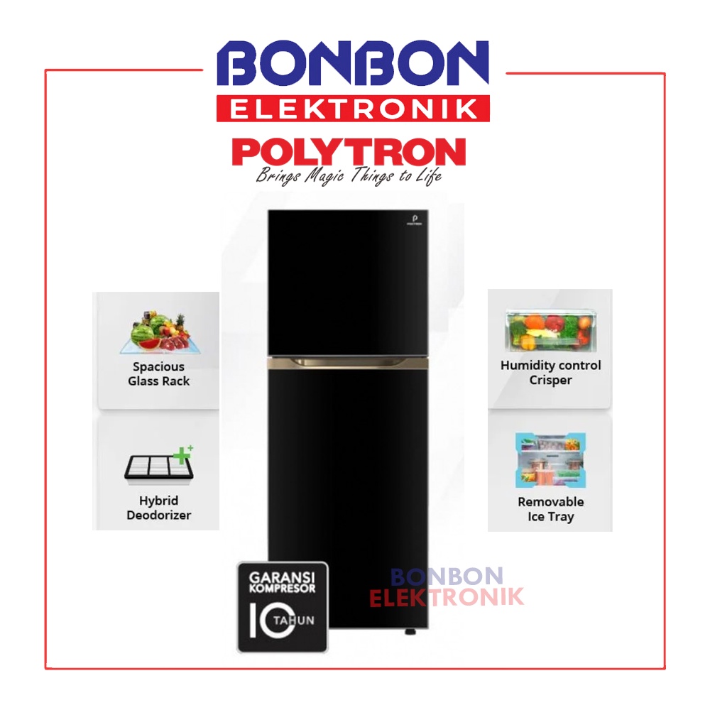 Polytron Kulkas 2 Pintu PRM 430X / 430 X Belleza Big Liter Inverter