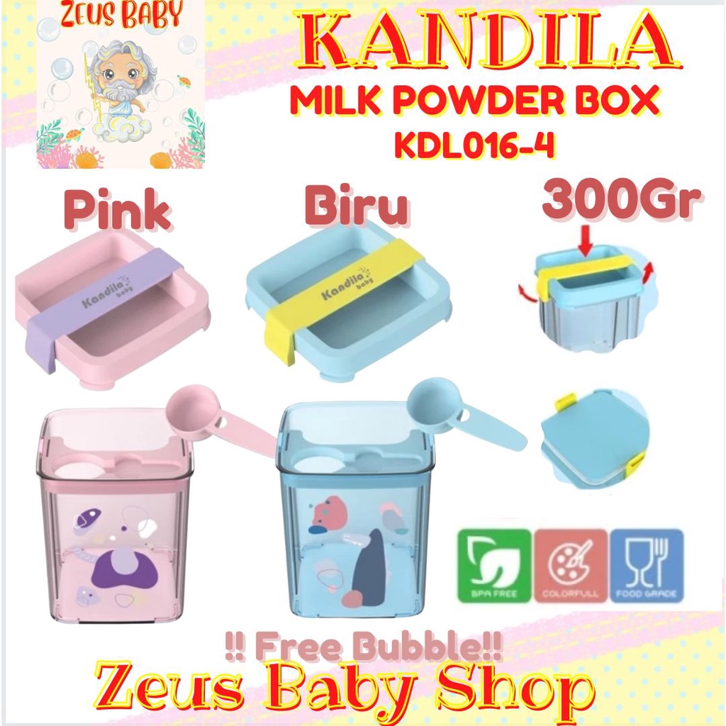 Kandila Baby KDL016-4 KDL016-3 Car Milk Powder Case 180gr - Tempan Simpan Susu Formula Kotak Wadah Susu Bubuk - tempat susu bubuk - Kandila Baby Milk Powder Box 360gr